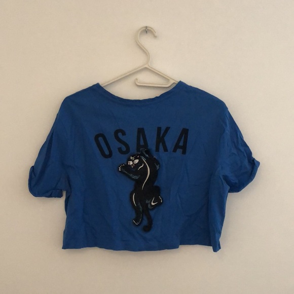 ZARA Royal Blue OSAKA Crop Top - Picture 2 of 5